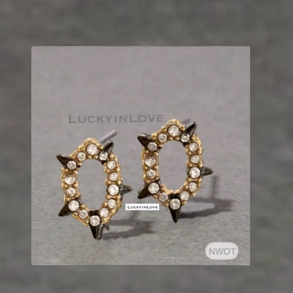 ALEXIS BITTAR • Crystal Spiked Stud Earrings